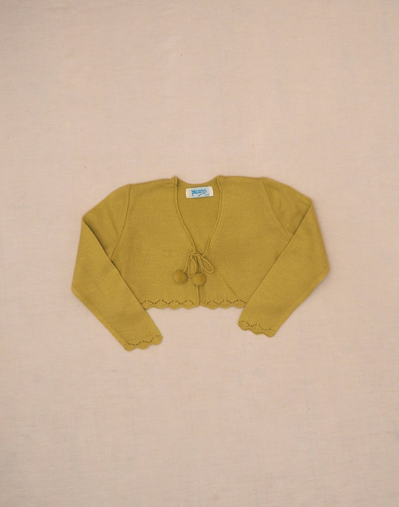 Cardigan boléro anis