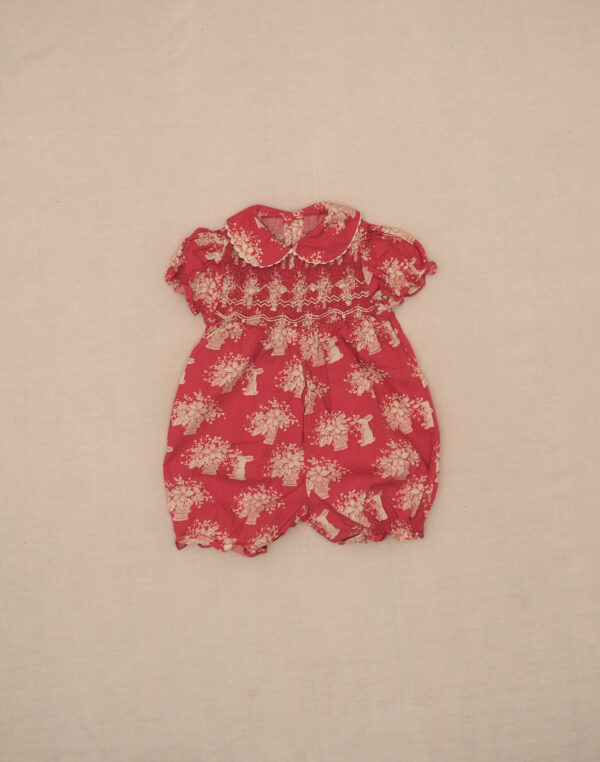 Barboteuse effet toile de Jouy