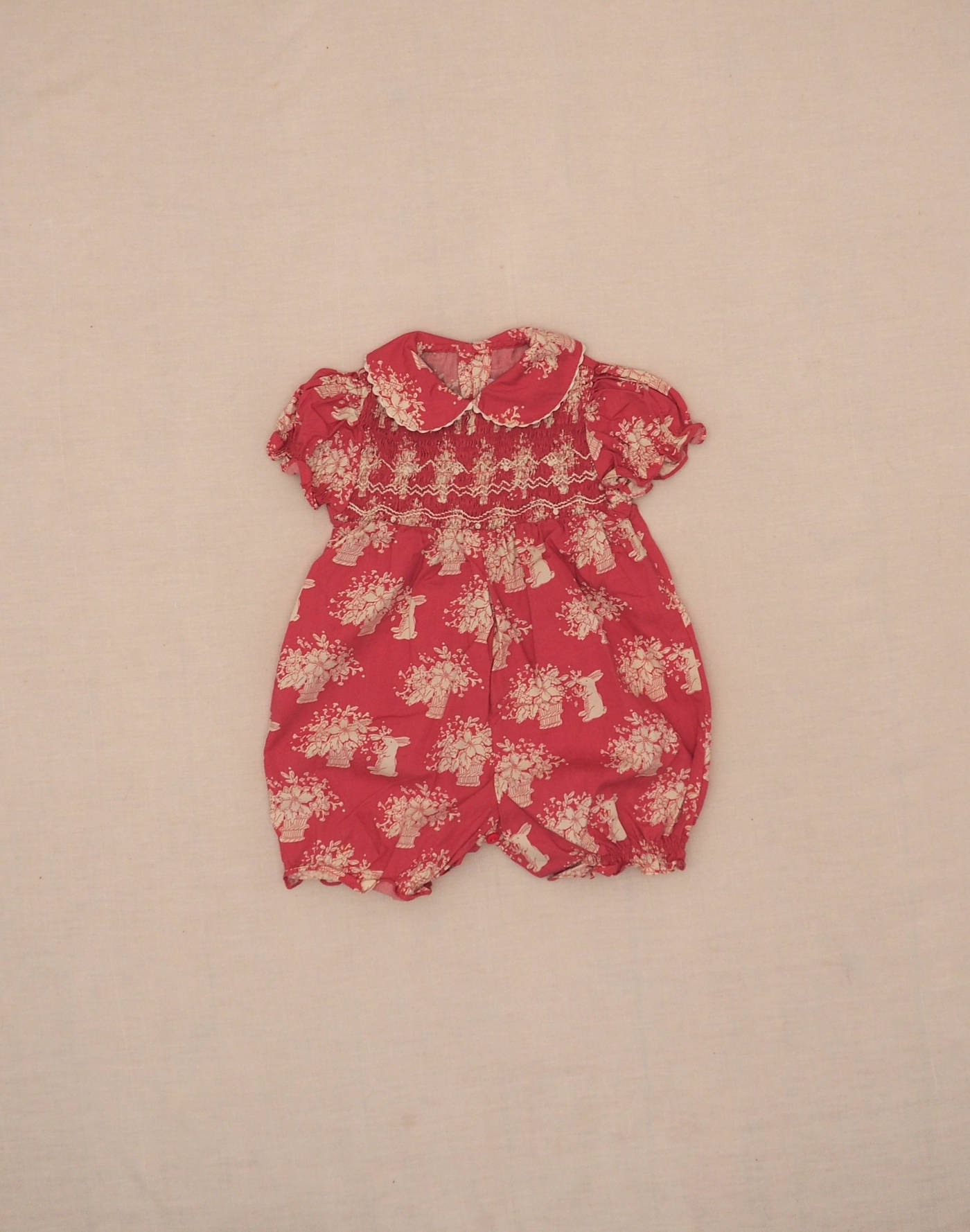 Barboteuse effet toile de Jouy