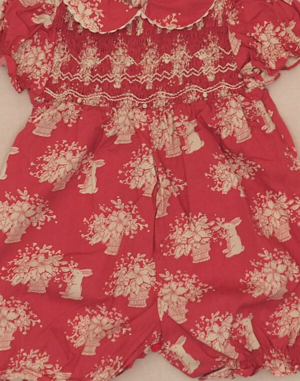 Barboteuse effet toile de Jouy