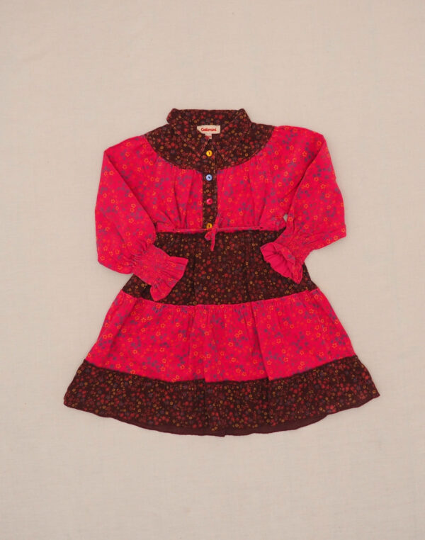 Robe fleurie effet patchwork