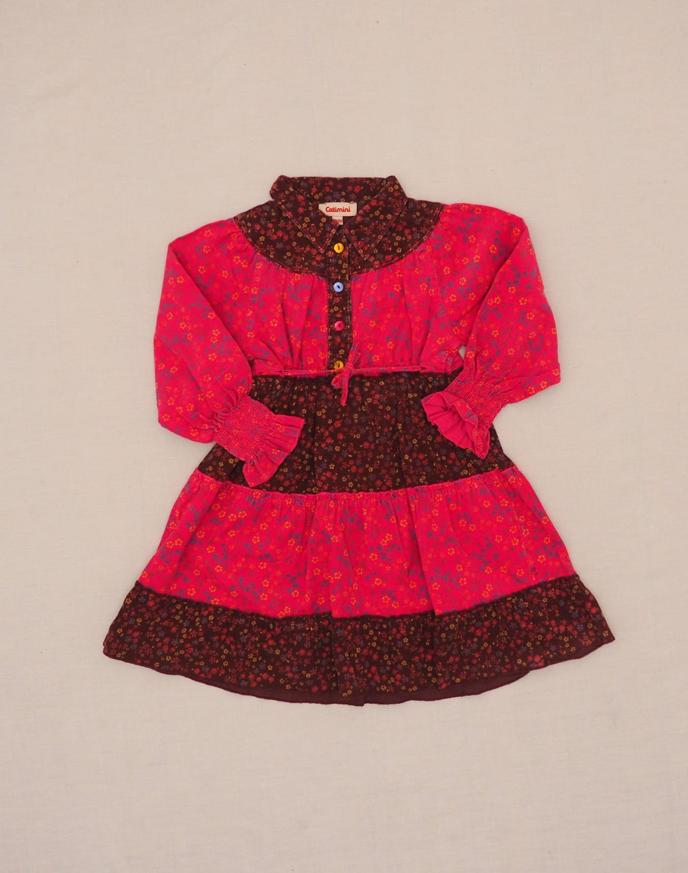 Robe fleurie effet patchwork