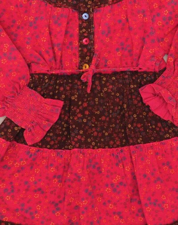 Robe fleurie effet patchwork