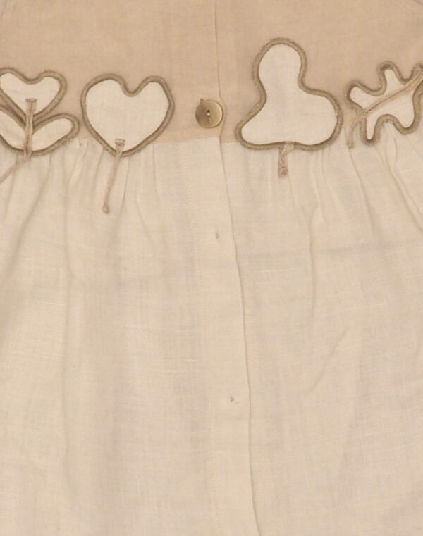 Robe lin & coton à appliqués 6 ans