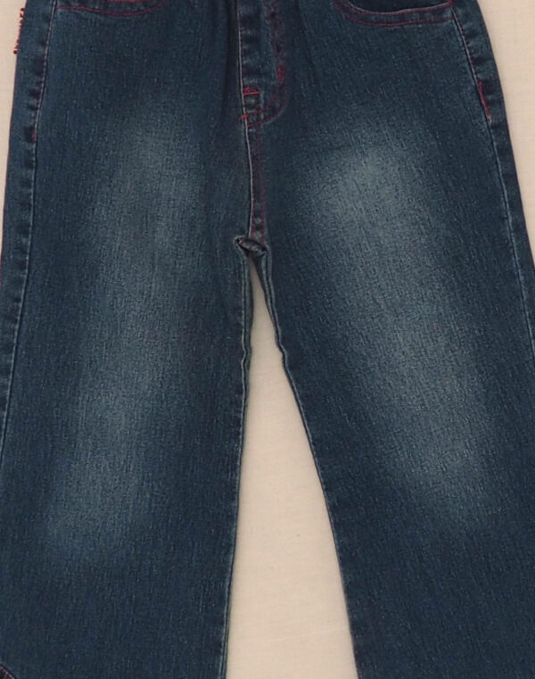 Jean évasé brodé fleurs