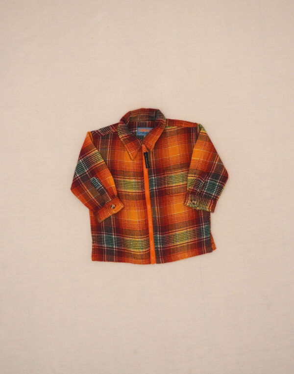 Veste à carreaux zippée