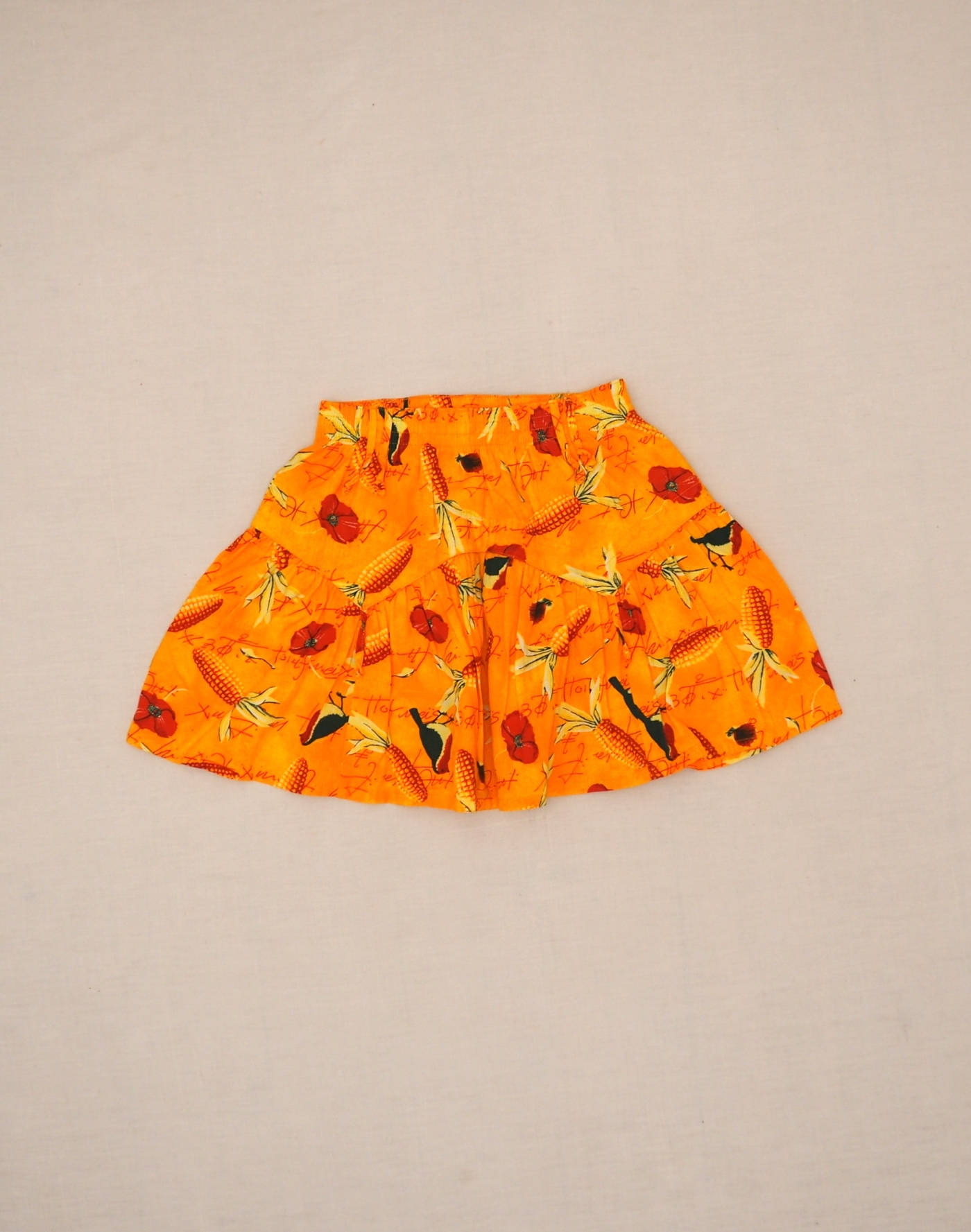 Jupe imprimé coquelicot