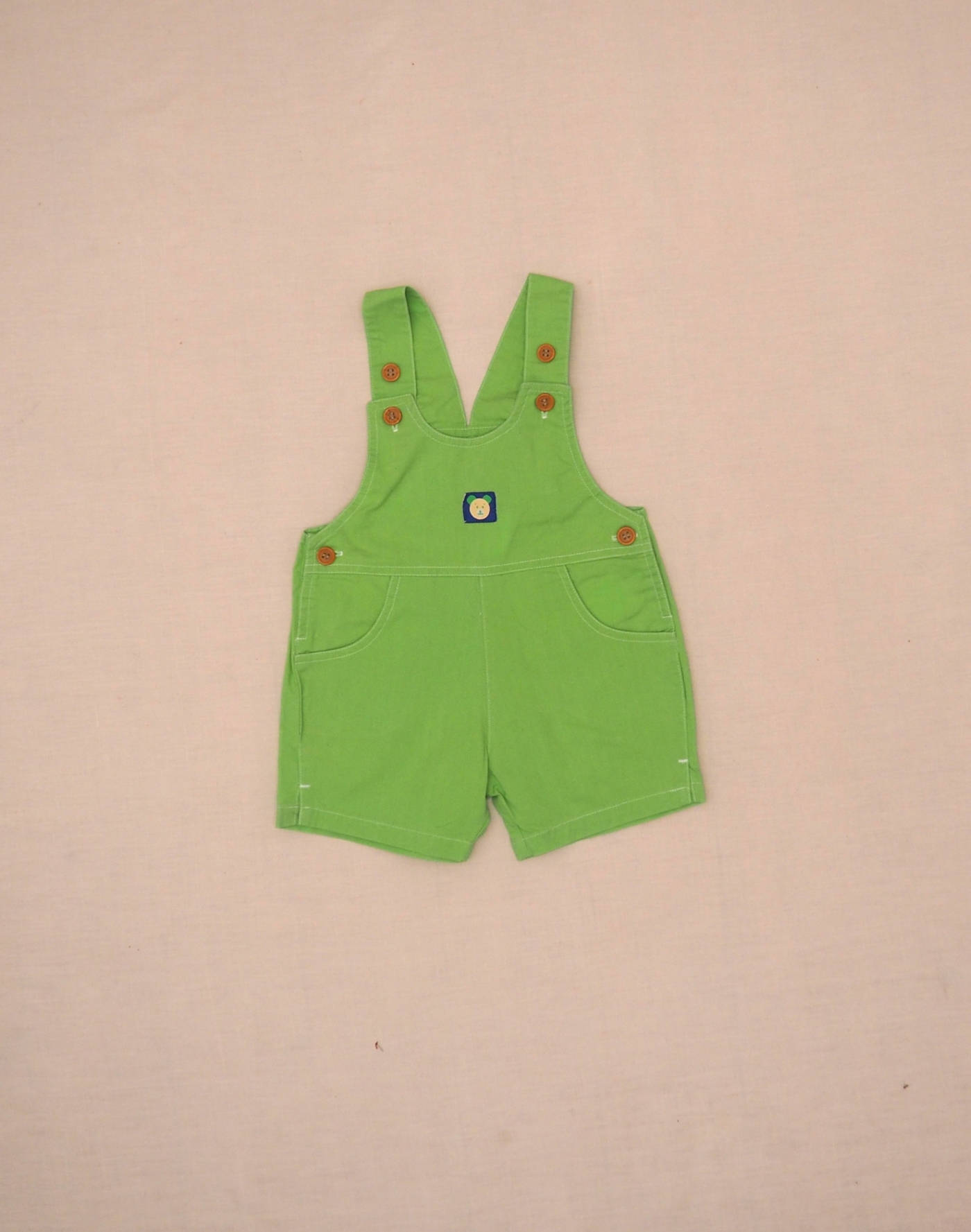 Salopette short vert pomme