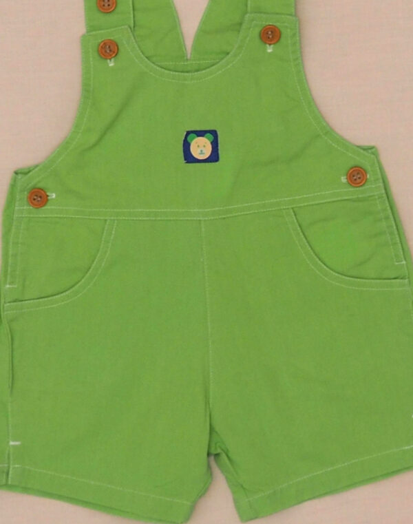 Salopette short vert pomme