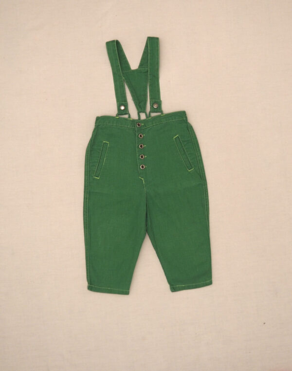 Pantalon à bretelles lin & coton