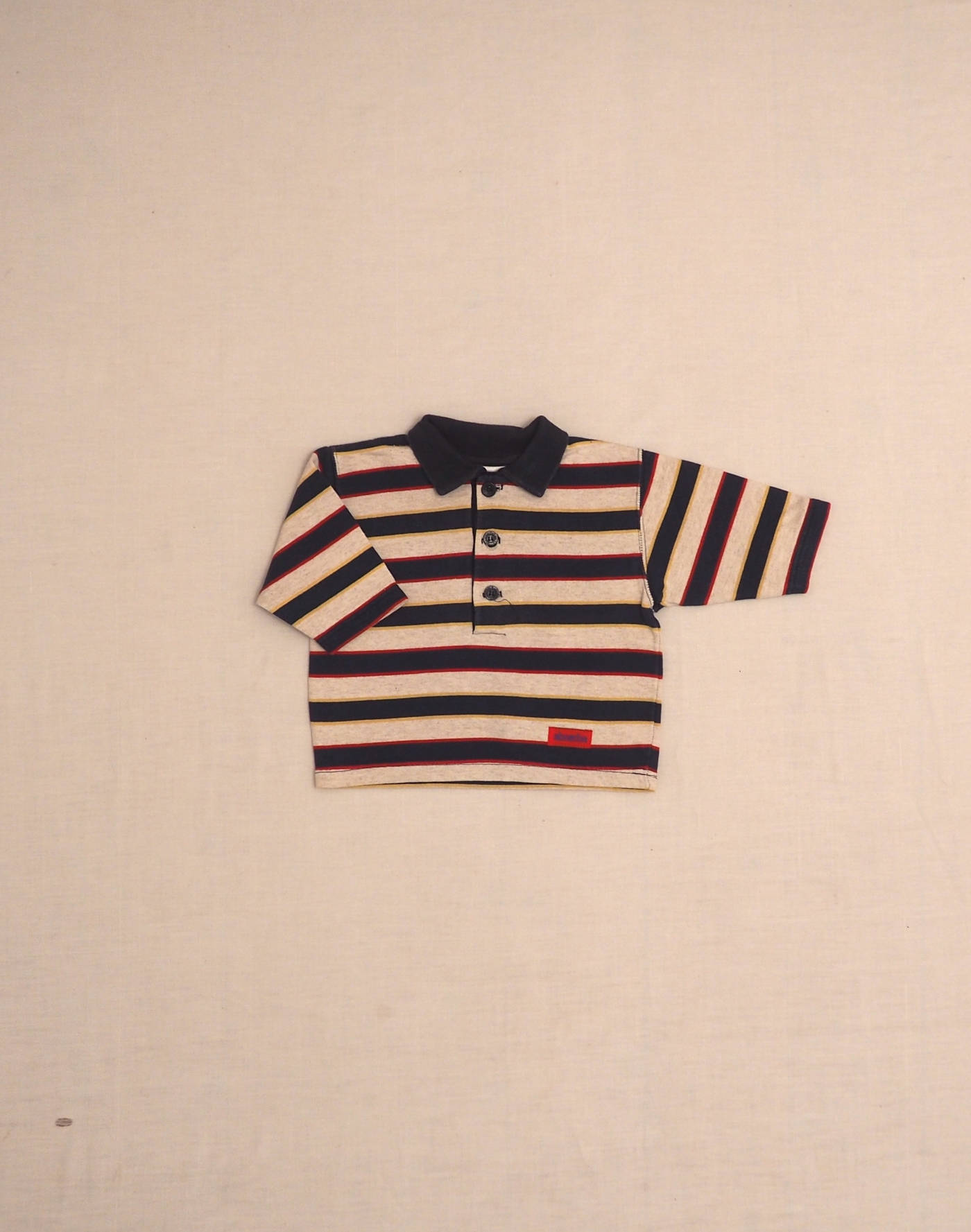 Striped polo sweatshirt