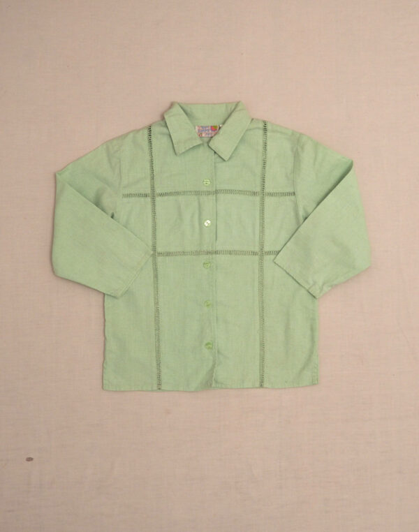 Linen & cotton openwork shirt 6 years