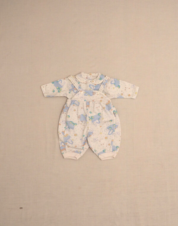 Ensemble salopette & blouse paniers