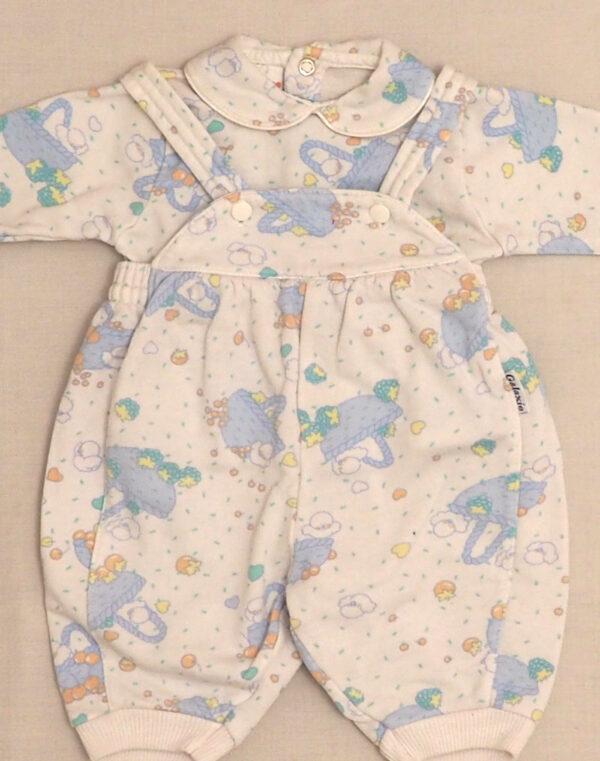 Ensemble salopette & blouse paniers