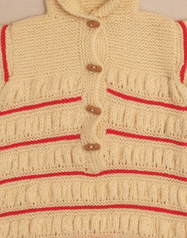 Hand-knitted baby sleeping bag