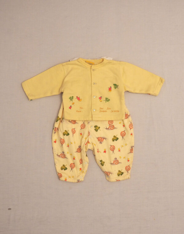 Combinaison & cardigan escargots