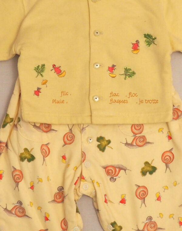 Combinaison & cardigan escargots