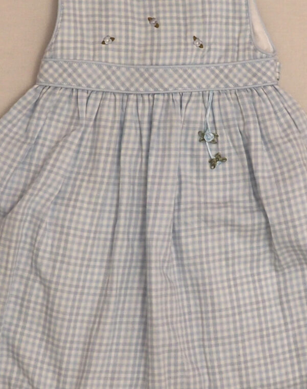 Embroidered gingham dress