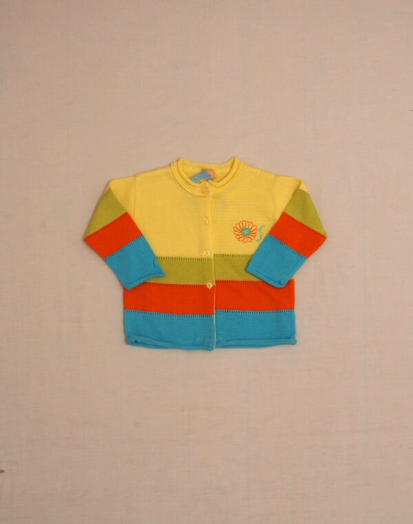 Multicolored embroidered cardigan