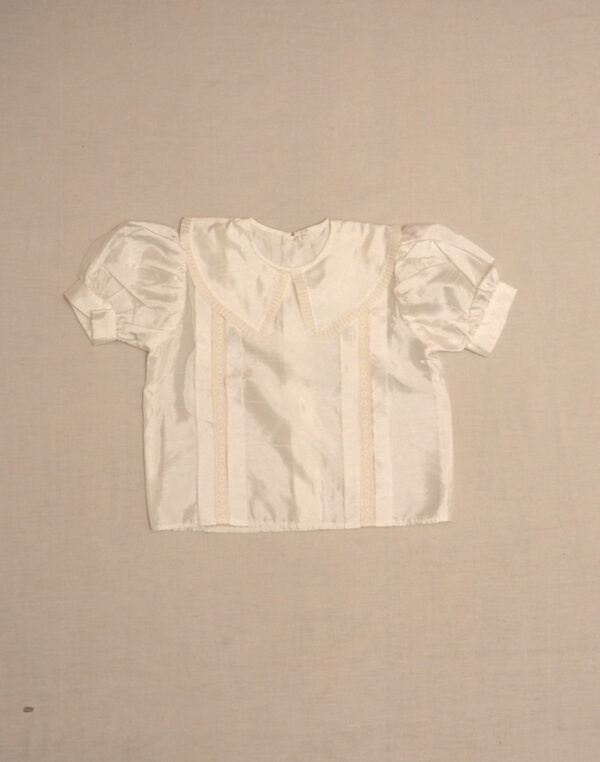 Satin blouse with large collar 6 years