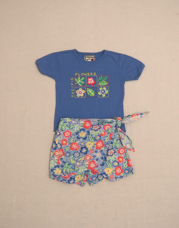 Ensemble short & T-shirt fleuris