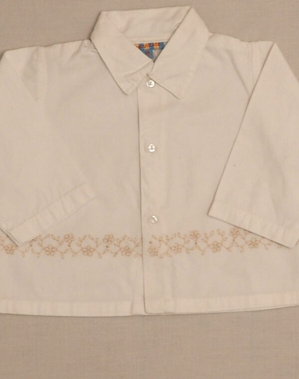 White jacket with embroidered frieze