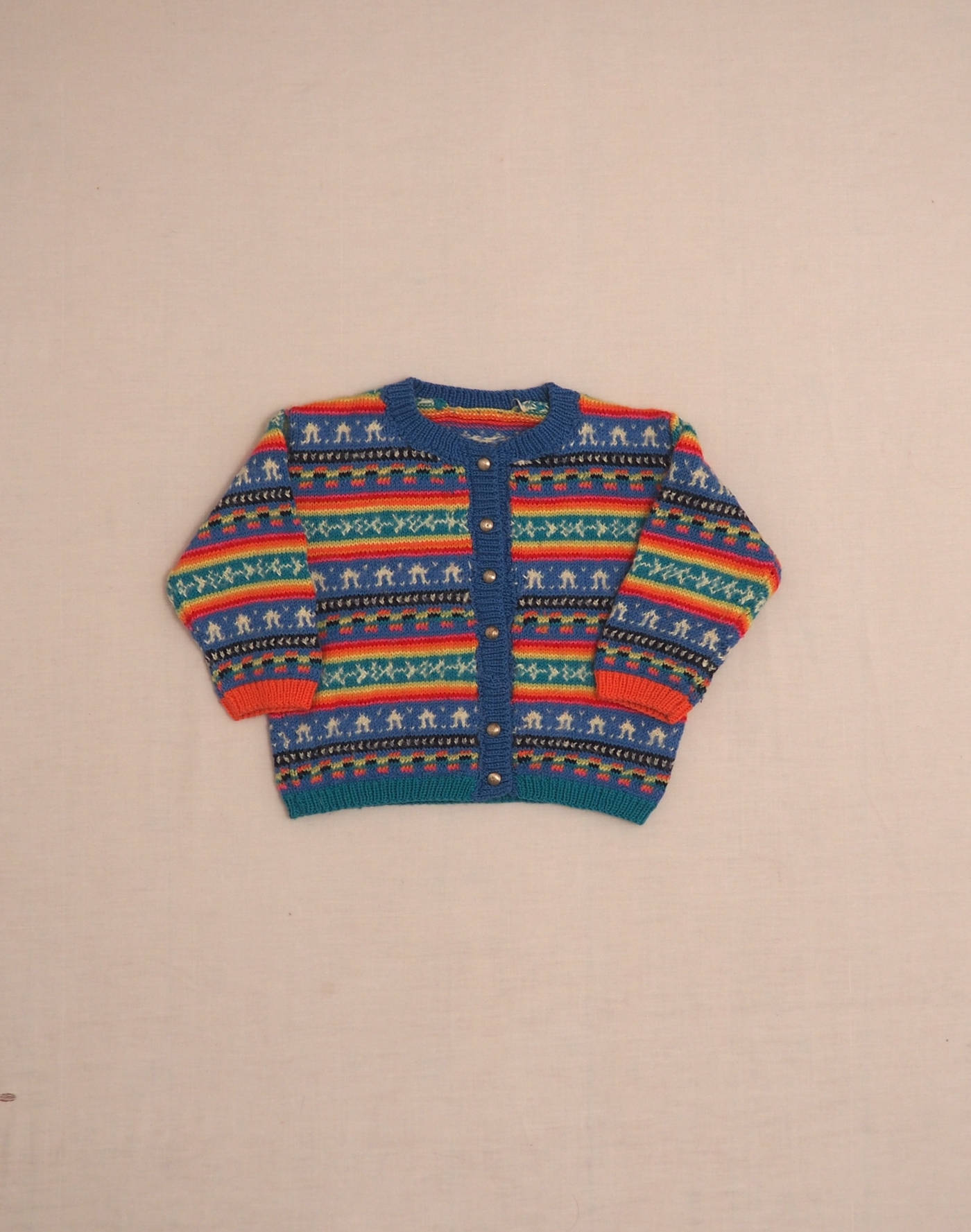 Handmade striped jacquard cardigan