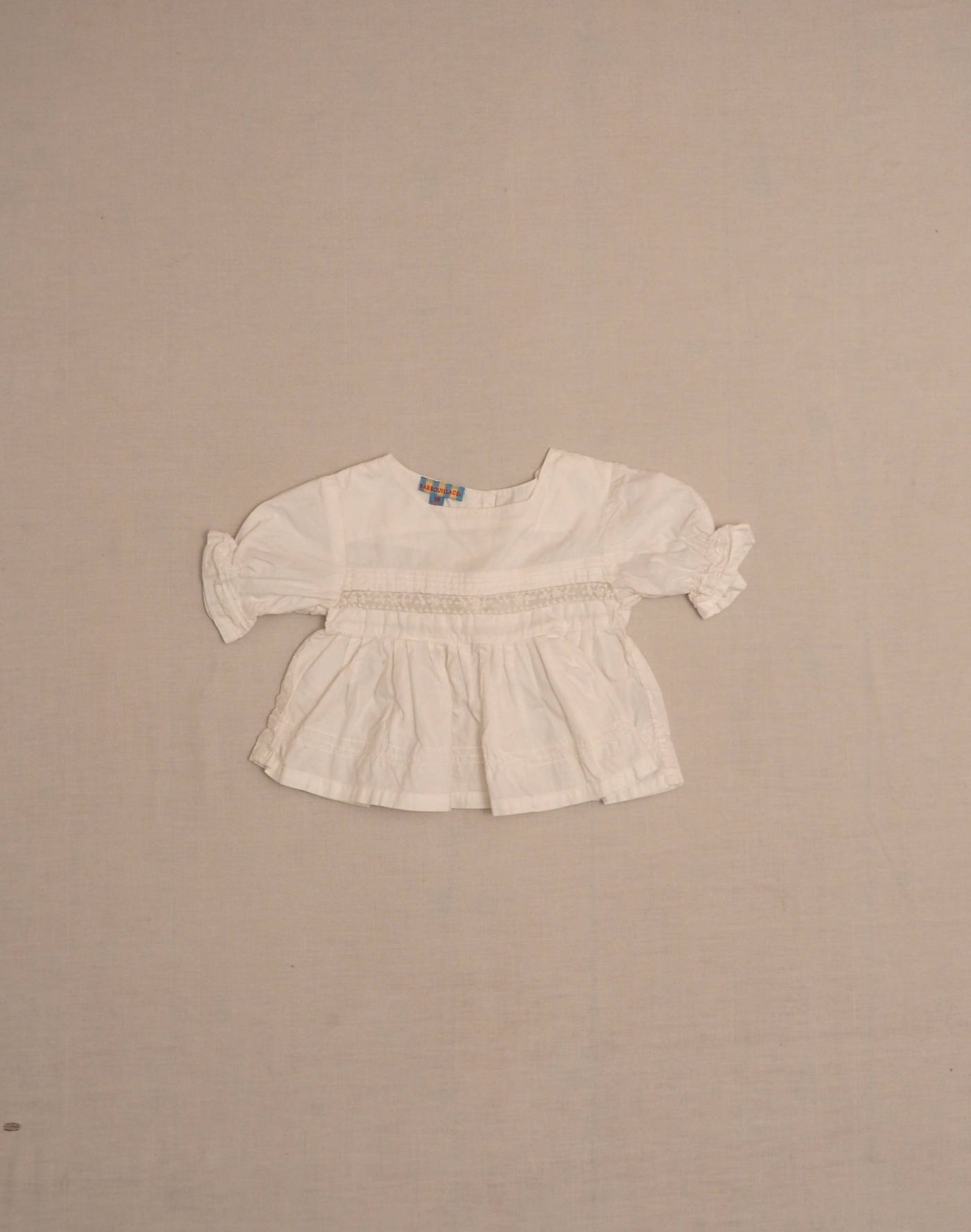 Cotton & linen pleated blouse