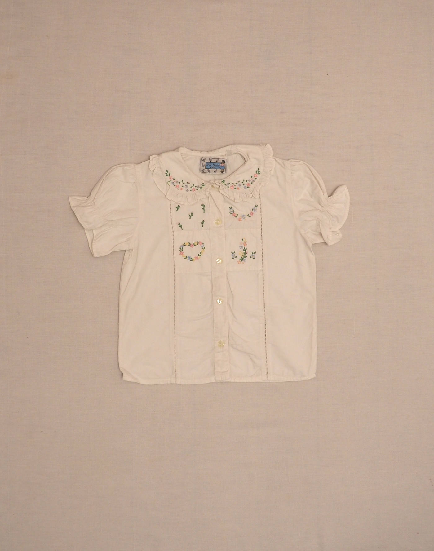 Flower embroidered blouse