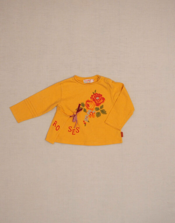 Large roses jersey T-shirt