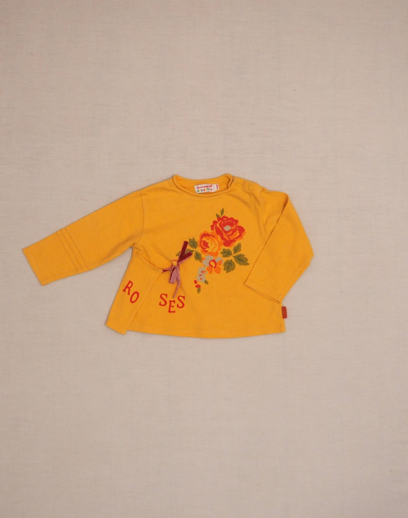 Large roses jersey T-shirt