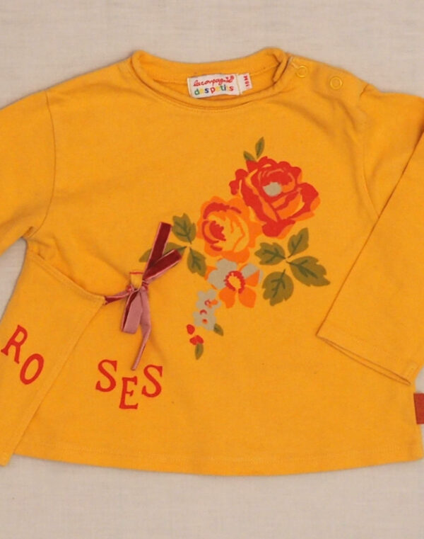 Large roses jersey T-shirt