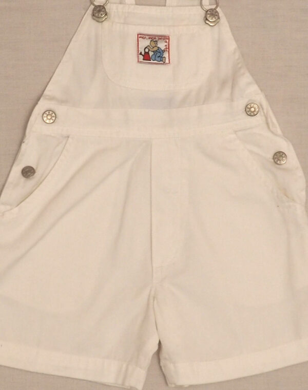 Salopette short blanche