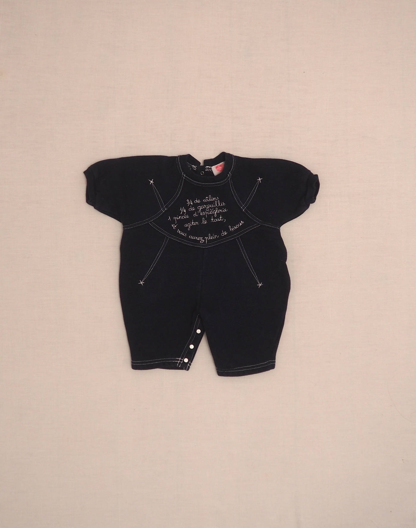 Combinaison jersey brodée