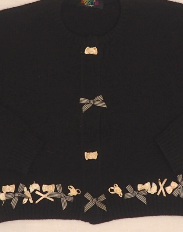 Ribbon & flower cardigan 10 years