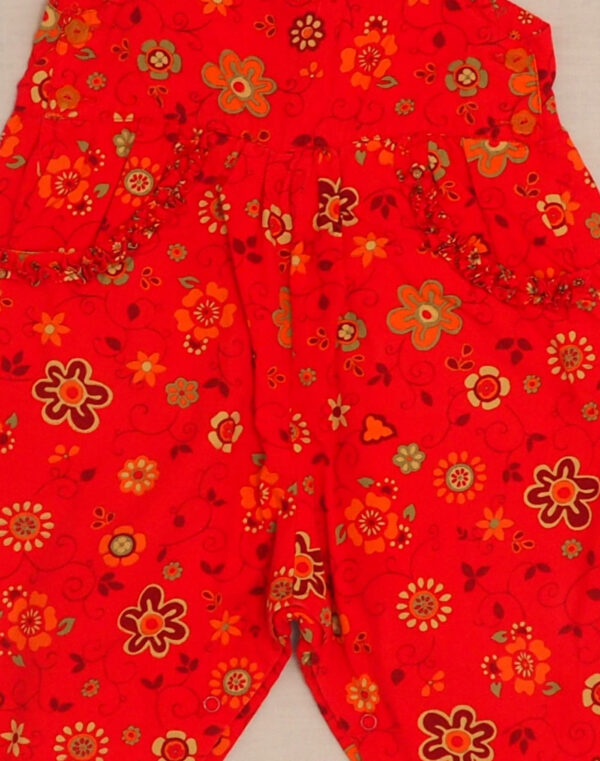 Salopette doublée fleurie