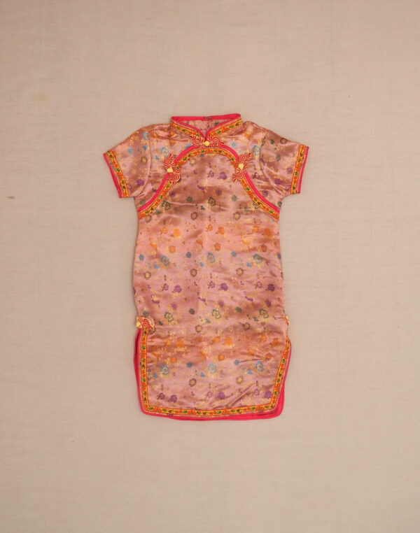 Embroidered satin tunic