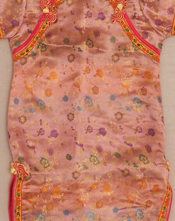 Embroidered satin tunic