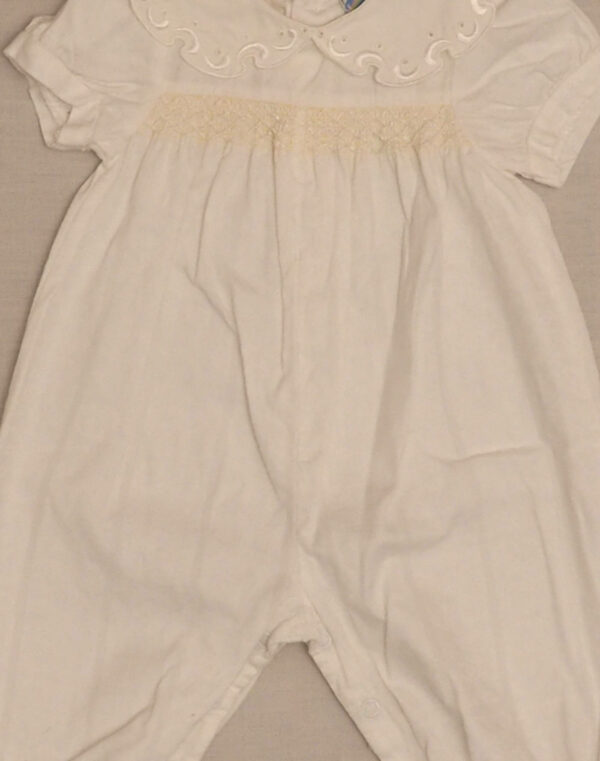 Combinaison en jacquard tissé col brodé