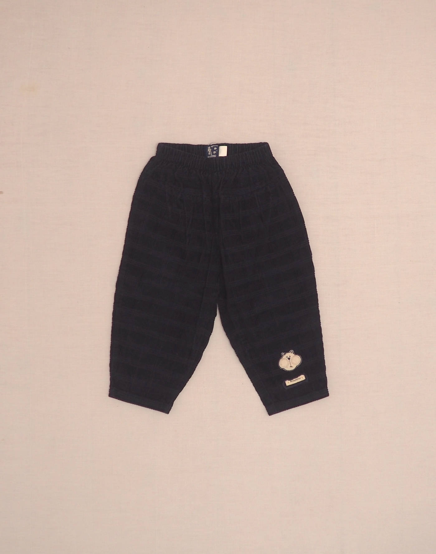 Navy plaid corduroy pants