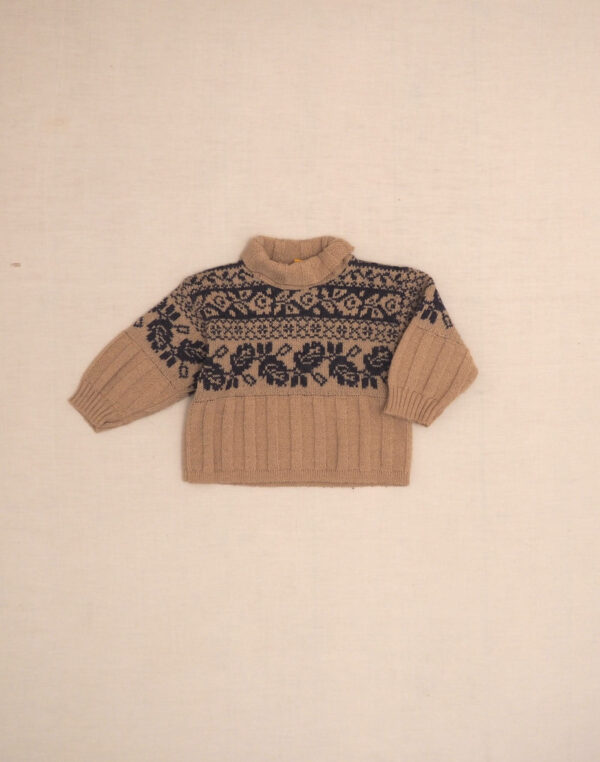 Floral jacquard sweater