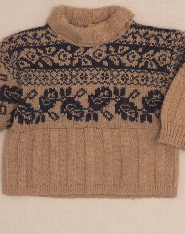 Floral jacquard sweater