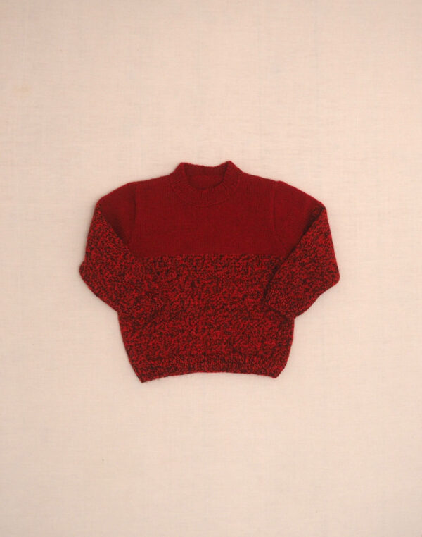 Handmade mottled red sweater