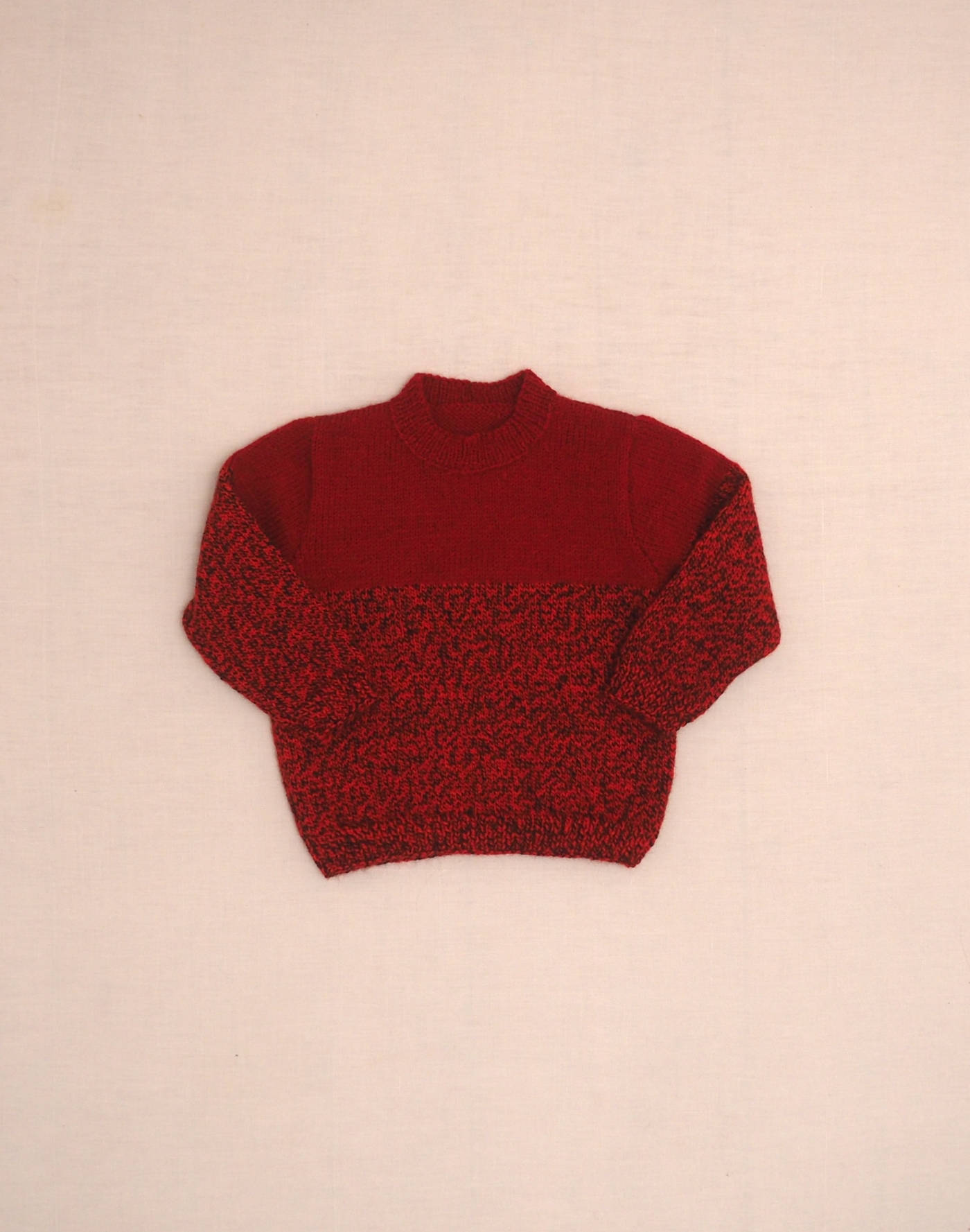 Handmade mottled red sweater