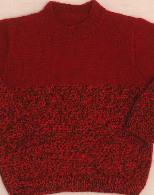 Handmade mottled red sweater