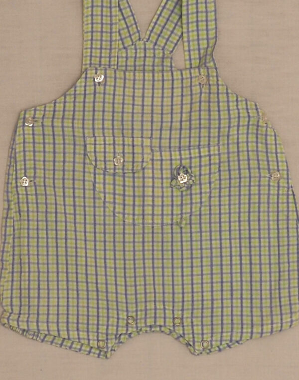 Salopette short en seersucker