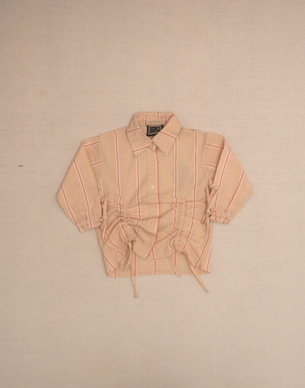 Striped ruffled blouse