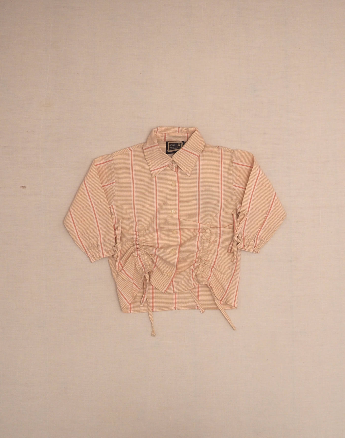 Striped ruffled blouse