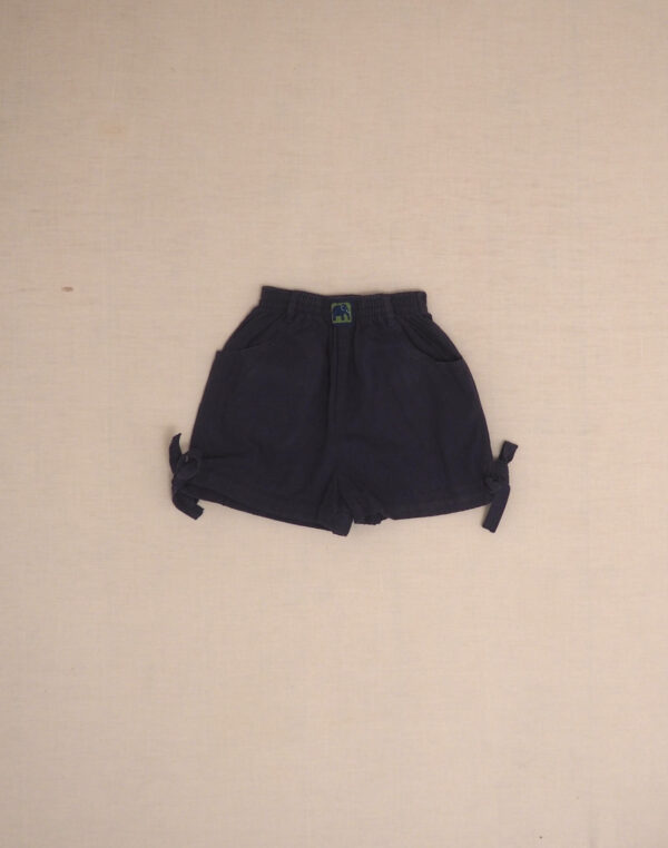 Navy knotted shorts