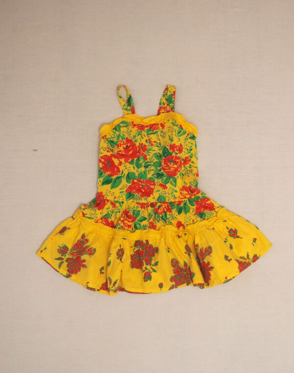 Floral strapless dress